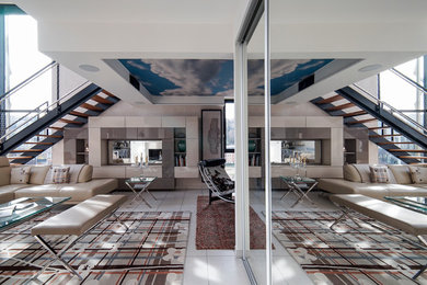 Cette image montre un salon design.