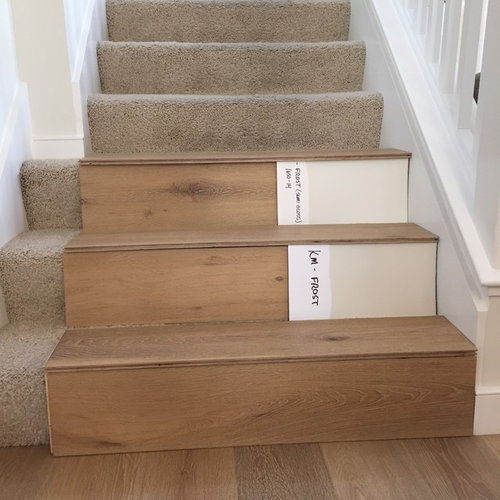 Stairs Hardwood Or Painted Risers, How To Replace Stairs With Hardwood