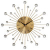 Glam Gold Metal Wall Clock 85515