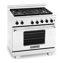 American Range 36" Medallion Range, Stainless Steel | ARR-364GRDF - Gas Ranges And Electric Ranges