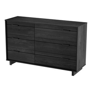 Urban 6 Drawer Double Dresser Maple Chestnut Transitional