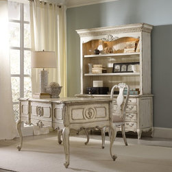Hooker Furniture La Maison du Travial 62" Writing Desk in White/Cream/Beige - Products