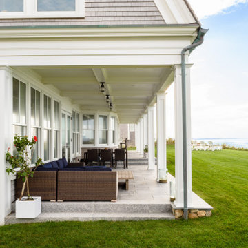 Another view of the spacious granite patio that overlooks the ocean