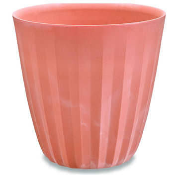 Pleat 15" Modern Indoor Outdoor Planter Pot, Terracotta-colored