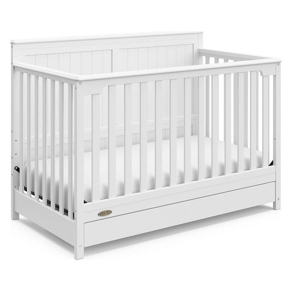 Graco Hadley 4 in 1 Convertible Crib with Drawer in White