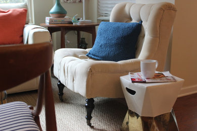 Inspiration for a 1950s living room remodel in Raleigh