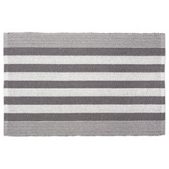 Gray Cabana Stripe Recycled Yarn Rug 2x3 ft