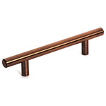 Diversa Hardware - Dark Antique Copper European Cabinet Bar Pull, 3-3/4" (96mm) Hole Spacing - The Diversa 4001-96-AC is a solid steel European bar pull with 3-3/4" (96mm) hole spacing, from the Diversa Hardware 4001 Series. This solid cabinet pull is perfect for high-traffic areas like kitchens and bathrooms, and is exceptionally sturdy and durable. The Diversa 4001-96-AC features a solid Euro bar with subtle beveled edges, making it comfortable to the touch. The dark antique copper finish is perfect for transitional, traditional, contemporary, and other home designs. This European cabinet bar pull also includes two screw lengths, which makes it suitable for almost all applications.