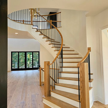 Project #110 | Beautiful Curved Staircase with Circular Balcony