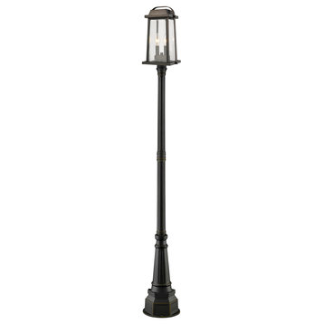 Z-Lite 574PHMR-564P Millworks 2 Light 97" Tall Outdoor Single - Oil Rubbed