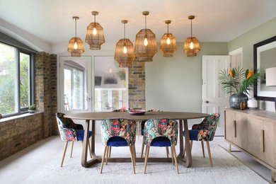 Design ideas for a bohemian dining room in London.