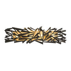 Bermuda 4-Light Bath Fixture, Antique Gold Finish with Rustic Bronze