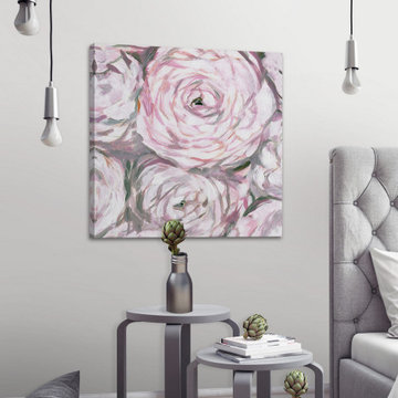 "Bunch of Peonies II" Painting Print on Wrapped Canvas