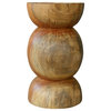 Contemporary Turned Wood Stool/Table
