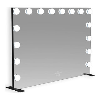 Impressions Vanity Hollywood Touch Duo Tone LED Makeup Mirror, Tabletop  Wall Mount lighted (Black) 