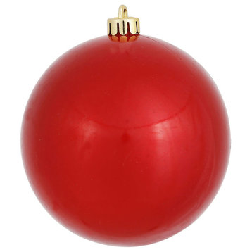 Vickerman 4" Red Candy Ball Ornament, Set of 6
