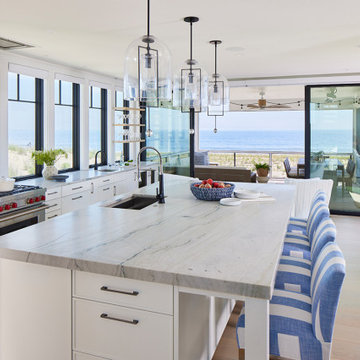 Light-Filled Coastal Kitchen with Panoramic Views