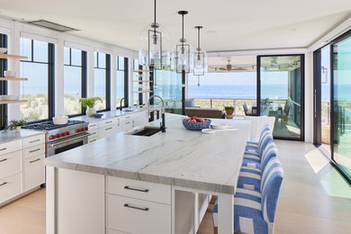 Inspiration for a coastal kitchen remodel in Other