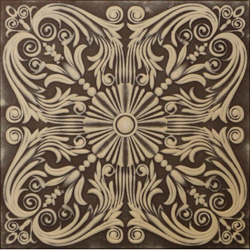 20"x20" R39 Styrofoam Ceiling Tile, Brown Beige