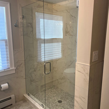 Frameless and Frosted Glass Shower Enclosures