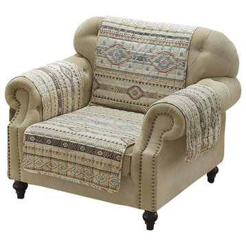 Greenland Home Fashions Phoenix Furniture Slipcover Arm Chair Tan