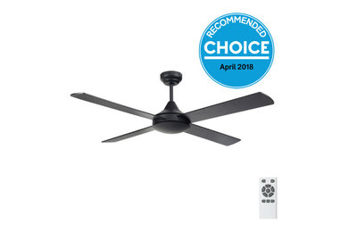 Fanco Eco Silent DC Ceiling Fan with Remote – Black 52″