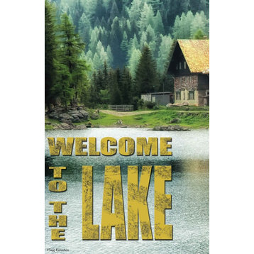 Flag Emotes, Double Sided Garden Flag, Welcome To The Lake, Cabin Scene