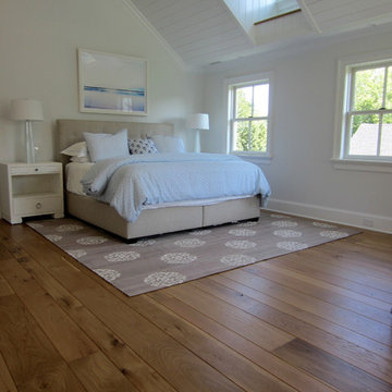 AMAGANSETT: WIDE PLANK CHARACTER WHITE OAK INSTALLED/FINISHED W BONA TRAFFIC HD