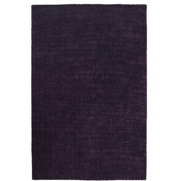 Chandra Sara Sar5902 Solid Color Rug, Purple, 5'0"x7'6"