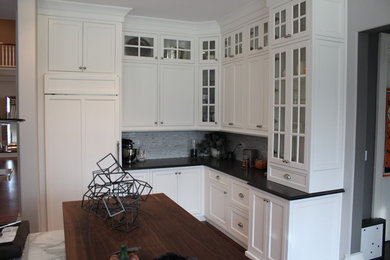 Example of a huge classic home design design in Chicago