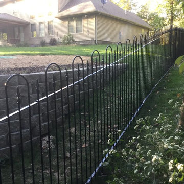 Wrought Iron Fencing on a Slope or Hillside