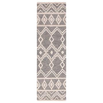 Safavieh Abstract Collection, ABT851 Rug, Grey/Ivory, 2'3"x8'