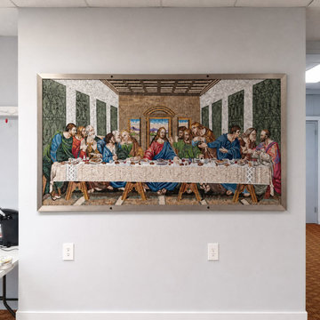 Last Supper Scene - Marble Mosaic Religious - Mesh Backing