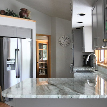 Painted Maple Cabinets Newly Remodeled Kitchen