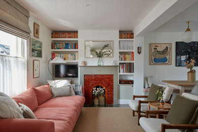 Inspiration for a beach style living room in Kent.