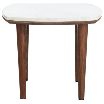 Kathie Marble Side Table White Marble