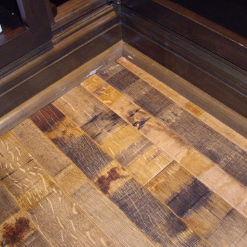 Reclaimed Barrel Wine Cellar Flooring Dallas