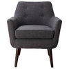 TOV Furniture Clyde Linen Chair, Gray