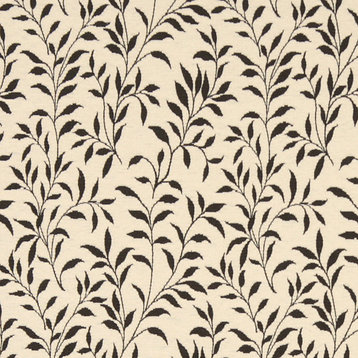 Dark Brown And Beige Floral Reversible Matelasse Upholstery Fabric By The Yard