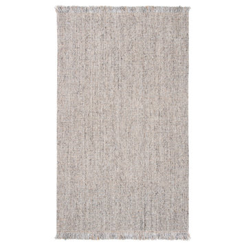 Safavieh Natural Fiber Nf826F Solid Color Rug, Gray and Natural, 6'0"x9'0"