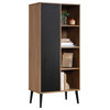 Sauder Ambleside Engineered Wood/Metal Storage Cabinet in Serene Walnut