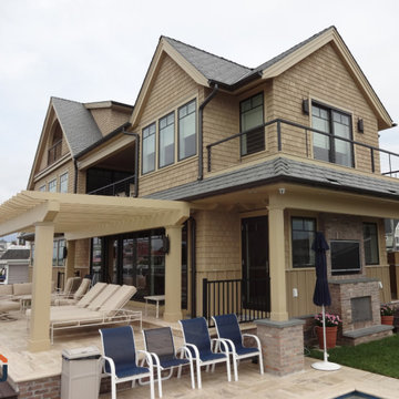 Coastal House - Basket Beige NuCedar Shingle & Board and Batten Siding
