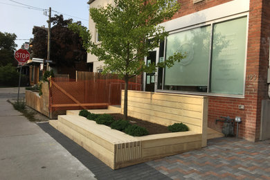 Bench with planter