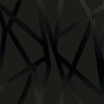 Intersections Black on Black Peel and Stick Wallpaper