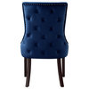 Finley Tufted Dining Chair Nailhead Trim, Set of 2, Navy Blue Velvet