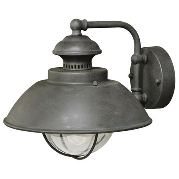 Vaxcel Harwich 10-in Outdoor Wall Light Textured Gray T0267