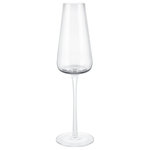 blomus - Belo Champagne Flute Glasses, 7oz, Set of 4, Clear - blomus BELO Champagne Flute Glasses - 7 Ounce - Set of 6 - Clear Glass are mouth blown by experienced artisans which makes every item an exquisite piece of uniquely crafted pleasure. Designed by Frederike Martens. Mouth blown glass may create subtle variances such as flow lines, small bubbles, and minimally different material thicknesses which let the color elegantly vary from piece to piece and add to the beauty and uniqueness of each hand-crafted piece. Complete your BELO sets with white wine glasses, red wine glasses, champagne flutes, champagne saucers, tumblers, water carafe and wine decanter. Mix and match with colored BELO glassware for a striking presentation. 6.8 fluid ounces / 200ml. 9.6" x 2.4" / 24.5 x 6 cm. Rim is cut and polished. This item ships as a set of 6 champagne flutes. Dishwasher safe.