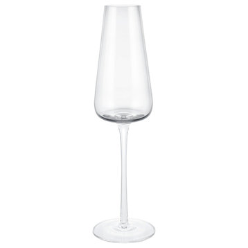 Belo Champagne Flute Glasses, 7oz, Set of 4, Clear