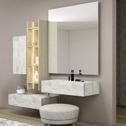 Dressing Table with Custom Shelves in African Walnut by Inspired Elements - Dressing Tables