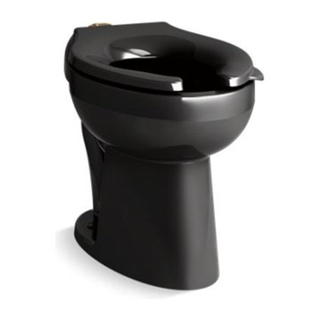 Kohler Highcliff Ultra ADA-Height Flushometer Bowl with Top Spud, Black